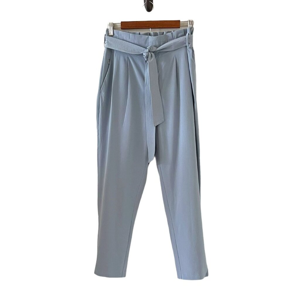 Athleta Light Blue Tie-Waist Pants